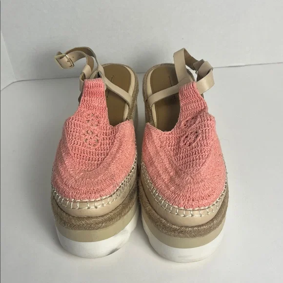 Free People Pink Knit Platform Espadrille Sandals - Picture 5 of 9
